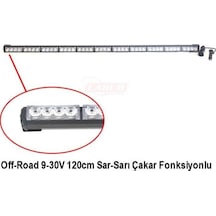 Ahmet Otomotiv 9v-30v Led Bar Off-road Sarı Çakarlı Çakar Tepe Lamba Fonksiyonlu 120 Cm