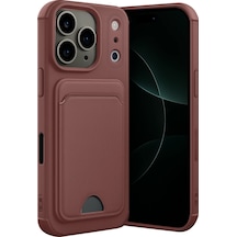 Ilkeshop Newface Apple iPhone Uyumlu 17 Pro Kelvin Kartvizitli Silikon - Bordo