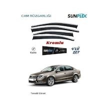 Vw Passat B7 2011-2014- Kromlu Cam Rüzgarlığı 4 Lü Sunpleks