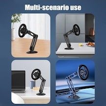 Ulzyvf Araç İçi Güçlü Mıknatıslı Telefon Tutucu: 360 Dönebilir Ayarlanabilir Metal Sabitleyici Gümüş GÜMÜŞ