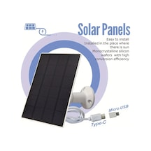 Xuweiwei Beyaz Çift Paket Güneş Şarj Cihazı Düşük Voltajlı Güvenlik Kameraları Micro Usb Usb C Uyumlu Çok Açılı Döner