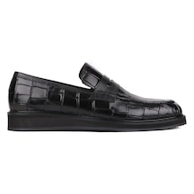 Shoetyle - Siyah Croco Deri Erkek Klasik Ayakkabı 250-2371-819-siyah