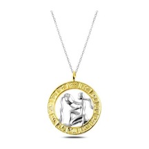​Gümüş Gold Kova Burcu Kolye (551174794)