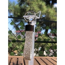 Gümüş Swarovski Taşlı Anahtarlık