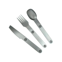 Manyetik Kamp Çatal Bıçak Takımı - Çocuk Öğle Yemeği Seti, Açık Hava Çatal Bıçak Takımı Seyahat Taşınabilir Tekrar Kullanılabilir Temel Malzemeler Bıçak, Çatal Ve Kaşık - Gri Diğer