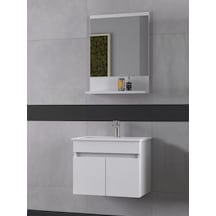 Biani Tome 60 Cm Banyo Dolabı Renk Mat Beyaz Çok Renkli