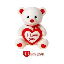 Pl50166 40 Cm I Love Ayılar-hly Beyaz