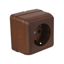 Priz Topraklı Sıva Üstü Ceviz Bron Mutlusan