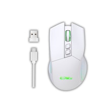 Crossfire Air V1 Kablosuz 10000 Dpi Pixart Pmw3325 Sensör Makro Yazılımlı Chromatic Rgb Kablosuz Gaming Mouse - Beyaz 2.4 Ghz Kablosuz + Bt5.1 + Type-c İle Kullanım Desteği