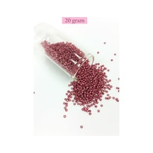 Dökme Cam Kum Boncuk 11/0 2 Mm - 20 Gram - Koyu Pembe - Bnc011
