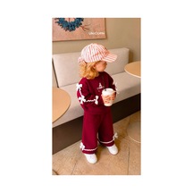 Phokaia Barbosa Kız Çoçuk Şık Sweatshırt Eşortman 2'li Takım Bordo