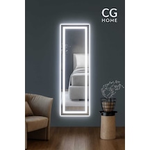 Biga Ledli Ayna, Dekoratif Ayna, Led Ayna, Salon Aynası, Konsol Aynası 144x36 Cm 140 Beyaz