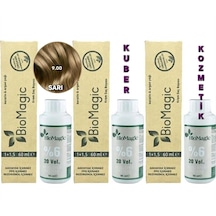 Biomagic 9.00 Sarı Organik İçerikli Amonyaksız Kalıcı Saç Boyası 3 Boya+ 3 Oksidan