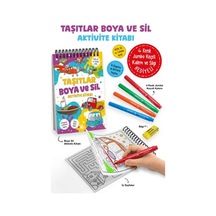 Taşıtlar - Boya Ve Sil Aktivite Kitabı / 3 Yaş +