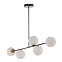 Ardent 5'li Sıralı Camlı Avize Ra-avz- 7543-81-26 Siyah