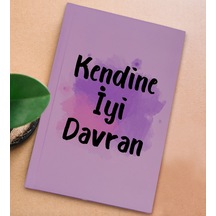 Bk Gift Sert Kapaklı Lila Lastikli Defter , Arkadaşa Hediye, Yeni İş Hediyesi, Doğum Günü Hediyesi-19 Çok Renkli