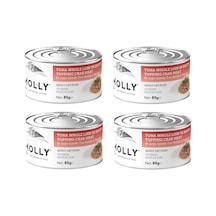 Molly Ton Ve Yengeçli Et Suyu İçinde Yetişkin Kedi Konservesi 85 Gr. X 4 Adet