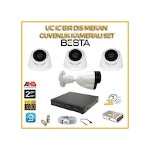2 Mp 1080p 3 İç Mekan 1 Dış Mekan Kameralı Ahd Güvenlik Seti