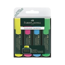 Faber Fosforlu Kalem Mat Gövde 4lü 154804 Çok Renkli