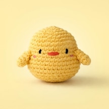 Mini Civciv Örgü Kiti - Amigurumi Tığ Kiti 000 Açık Krem