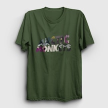 Presmono Unisex Mask Arctic Monkeys T-shirt Haki