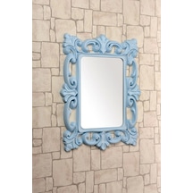Dekoratif Kare Ayna Mavi