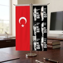 Atatürk-türk Bayrağı Kırlangıç T Tipi Masa Bayrak Takımı Diğer