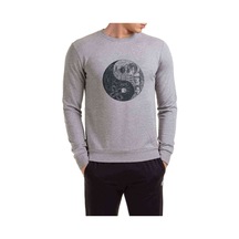 Stranger Things Ying Yang Upside Down Baskılı Gri Erkek Sweat