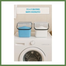 Bezos 2 Li Multibox Deterjanlık Kutusu & Banyo Düzenleyici & Saklama Kutusu 6 Lt Şeffaf Hb006