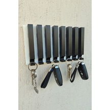 Anahtarlık Askısı 13 X 24 Cm 8 Adet Anahtarlık Asılabilir İşyeri Beyaz