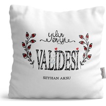 Kişiye Özel Yılın En Iyi Validesi Saten Yastık