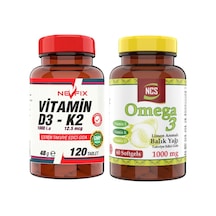 Omega 3 Balık Yağı Limon Aromalı Vitamin D3-k2 120 Tablet