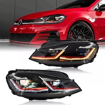 Vw Golf 7.5 2017-2020 Kırmızı J Ön Far