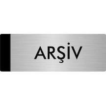 Metal Yönlendirme Levhası, Departman Kapı Isimliği Arşiv 7x20 Cm Gümüş Renk