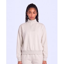 Kappa İleria Tur Kadın Bej Oversize Sweatshirt