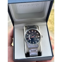 Ferro Çelik Kordon Takvimli Kadran 30 Mt Suya Dayanıklı Erkek Kol Saati Efm11911-bg