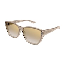Saint Laurent Sl 758 003 63 Unisex Kare Şeffaf Kahverengi Kemik Güneş Gözlüğü Kahverengi