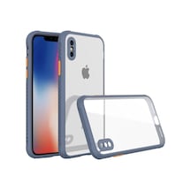 Lvsqvr Newface Apple Uyumlu iPhone Xs Max Kılıf Miami Şeffaf Silikon - Gri