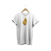 Civciv Baskılı Beyaz T-shirt Beyaz