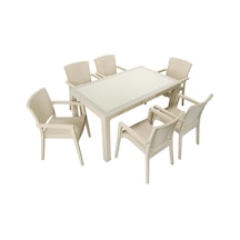 Mandella Elit Rattan 90x150 Zeus Koltuk Camlı Masa Takımı Çölbeji Diğer