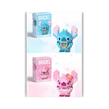 Brıcks Hawaii Model Stitch & Angel Figür Seti Mini Yapı Blok Kole
