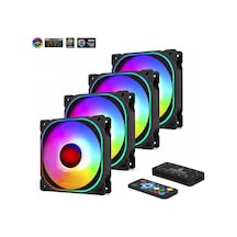 Frisby FCL-F1274C 4x120 MM ARGB 4'lü Fan Seti Kit RGB Kasa Fanı