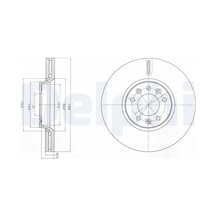 Citroen C5 Fren Diski On 2005-2015 Delphı Bg4083c 2adettir