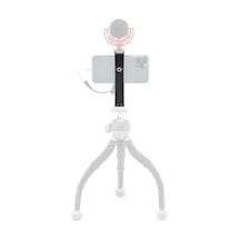 Griptight 360 Phone Mount, Kompakte Und Robuste Smartphone-halterung Mit 1/4-20"-gewinde Und Doppelter Zubehörschuhhalterung, Geeignet Für Smartphones Von 6,7 Bis 8,8 Cm, Schwarz