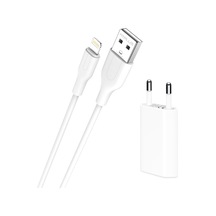 Fitplus FT-803 Bianca Serisi Şarj Aleti ve Lightning Kablo Set