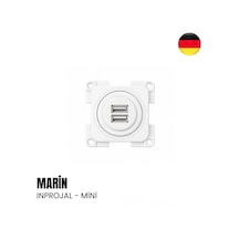 Inprojal Marin İkili Usb Şarj Söketi - Mini Tekne, Yat, Karavan - Beyaz-2063