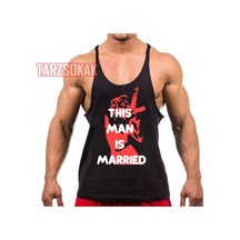Tarzsokak Gym Tank Top Fitness Sporcu Atleti Bu Adam Evli Siyah