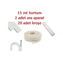 Klima Su Tahliye Hortumu 15 Metre + 2 Ek Parça + 20 Adet Kroşe