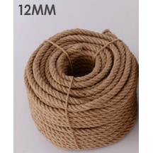 12 Mm Kendir Halat - Jüt Halat Kalın Ip Salıncak Halatı 10 Metre