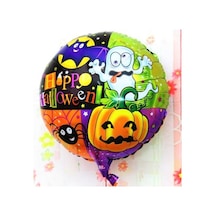 Örümcekli Kabaklı Halloween Folyo Balon 18 İnç